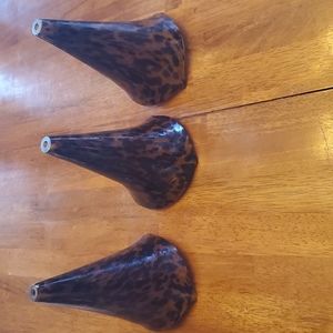 Vintage 3 Hand Blown Glass Pendant Light Shades Covers